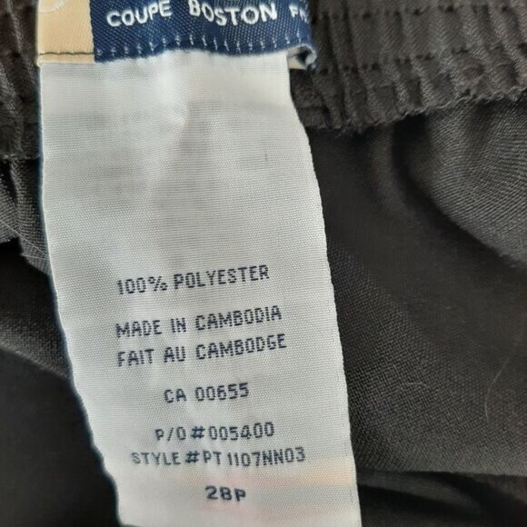 PENNINGTONS Boston Fit High Waist Pull-on Dress Pants Black Sz 28 P - Picture 8 of 8